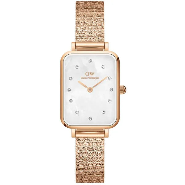 Daniel Wellington Quadro Lumine Pressed Piano 20 mm női karóra, rózsaarany-acél