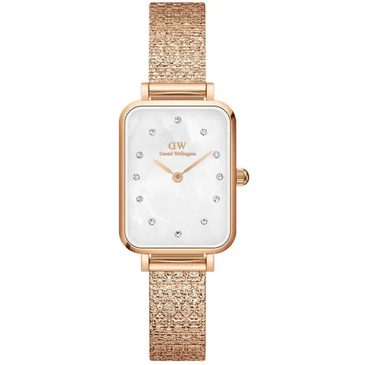 Daniel Wellington Quadro Lumine Pressed Piano 20 mm női karóra, rózsaarany-acél