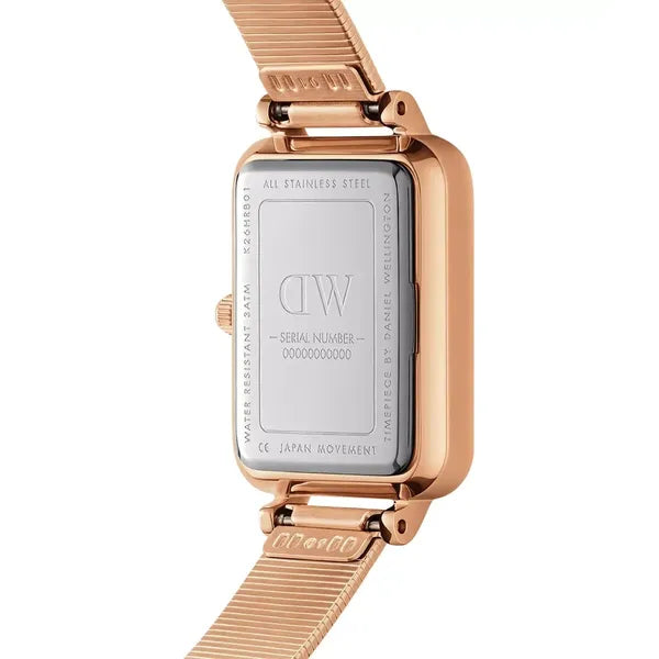 Daniel Wellington Quadro Lumine Pressed Piano 20 mm női karóra, rózsaarany-acél