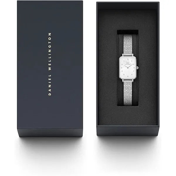 Daniel Wellington Quadro Lumine Pressed Piano 20 mm női karóra, ezüst acél
