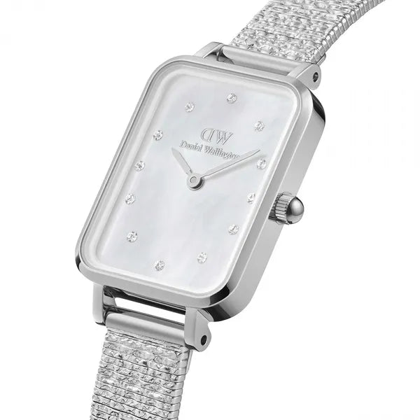Daniel Wellington Quadro Lumine Pressed Piano 20 mm női karóra, ezüst acél