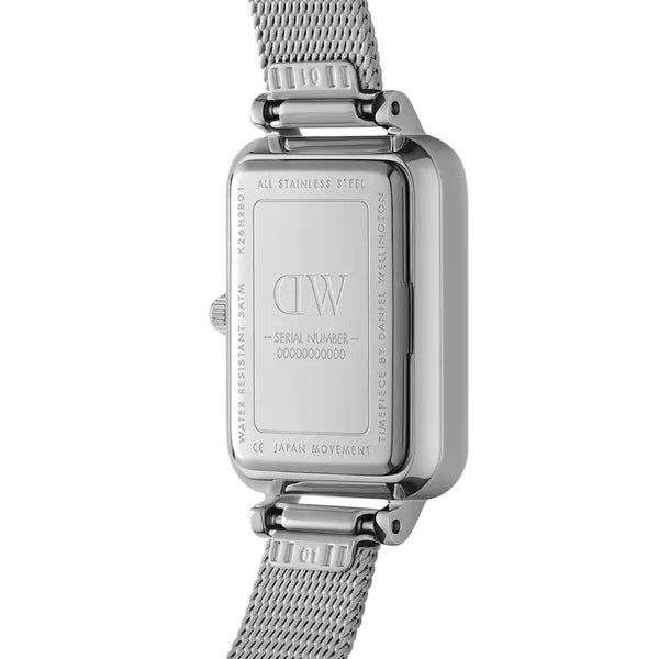 Daniel Wellington Quadro Lumine Pressed Piano 20 mm női karóra, ezüst acél
