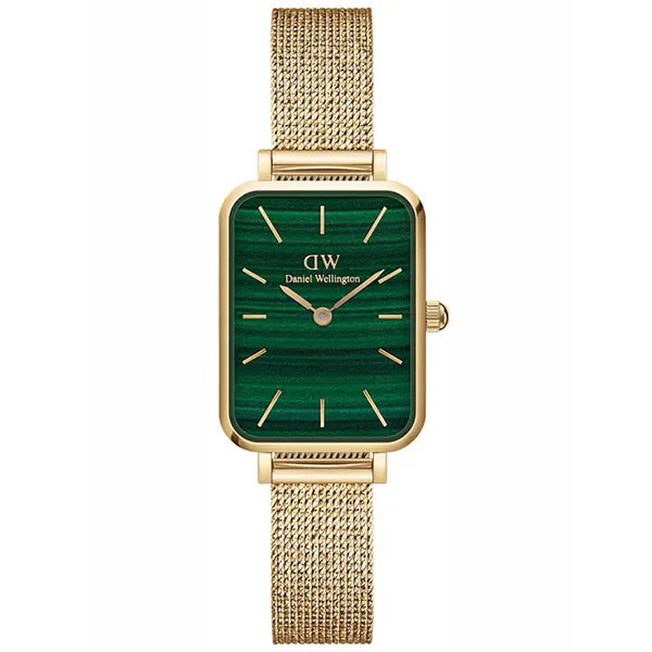 Daniel Wellington Quadro Pressed Evergold női karóra, 20 mm, zöld-arany