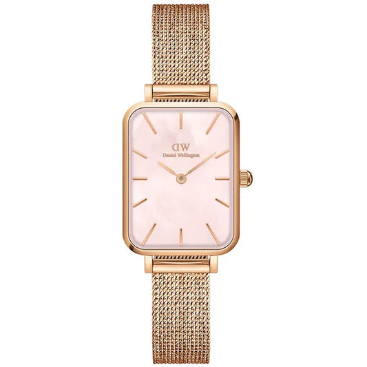 Daniel Wellington Quadro Pressed Melrose Pearl 20 mm női karóra, rózsaarany