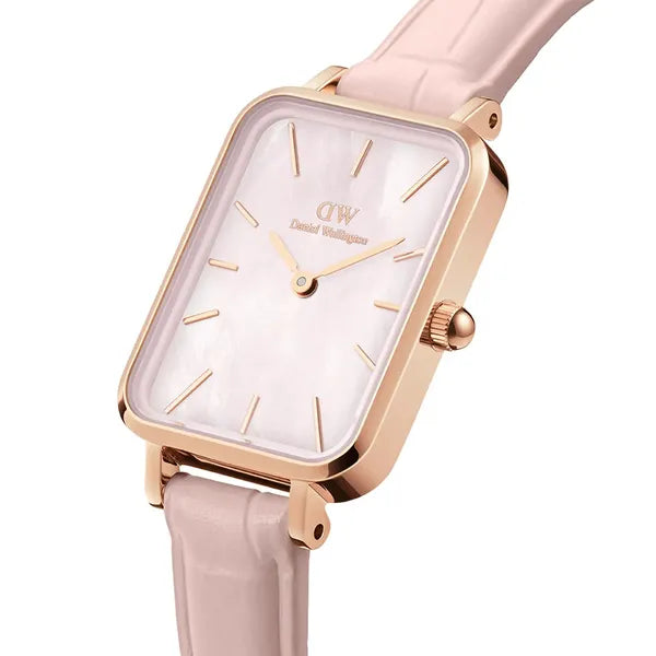Daniel Wellington Quadro Melrose Pearl női karóra 20 mm, rózsaarany tok