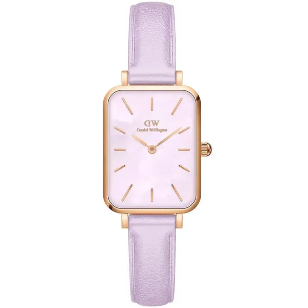 Daniel Wellington Quadro női karóra, 20 mm, rózsaarany tok, levendula bőrszíj