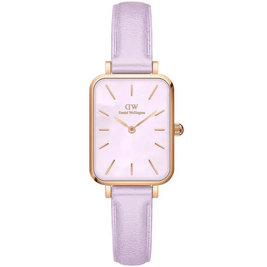 Daniel Wellington Quadro női karóra, 20 mm, rózsaarany tok, levendula bőrszíj