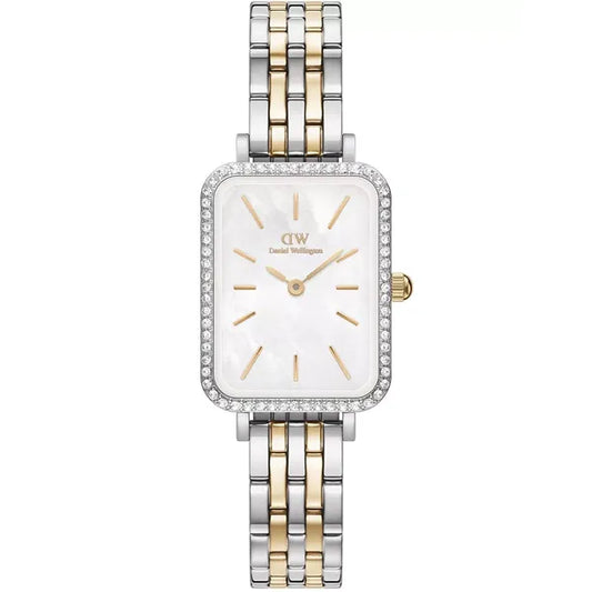 Daniel Wellington Quadro Lumine Bezel 5-Link női karóra két tónusú acél 20 mm