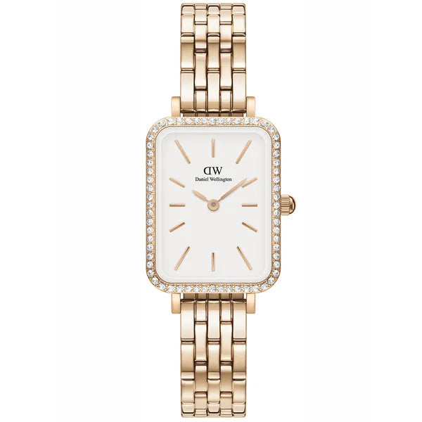 Daniel Wellington Quadro női karóra rózsaarany téglalap acél