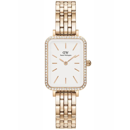 Daniel Wellington Quadro női karóra rózsaarany téglalap acél