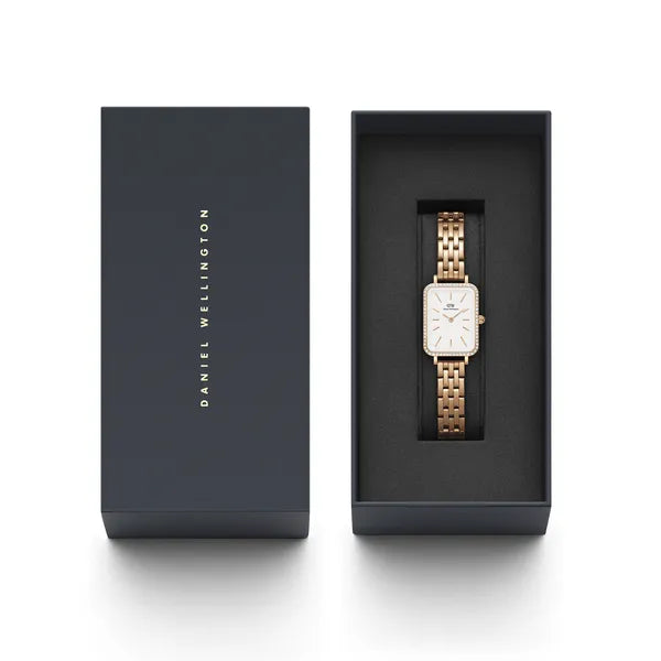 Daniel Wellington Quadro női karóra rózsaarany téglalap acél