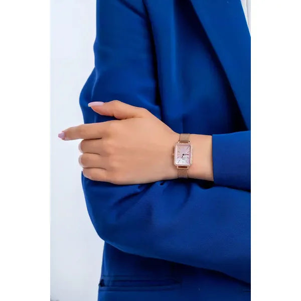 Daniel Wellington Quadro Lumine női karóra, rózsaarany, kristályos, 20 mm
