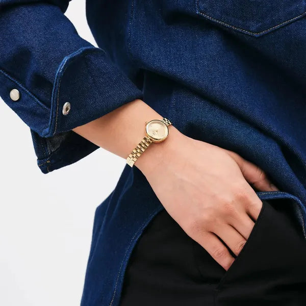 Daniel Wellington Elan Lumine női karóra, arany, 22 mm, acél karkötő