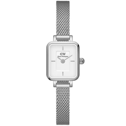 Daniel Wellington Quadro Mini női karóra, 15 mm, ezüst, fehér számlap