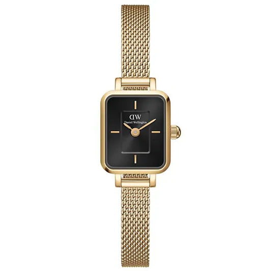 Daniel Wellington Quadro Mini női karóra, 15 mm, arany/fekete