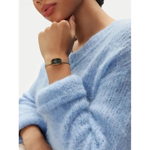 Daniel Wellington Quadro Mini női karóra, 15 mm, arany/fekete