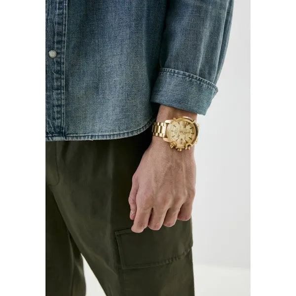 Diesel Griffed férfi kronográf karóra, arany, 48 mm, acél