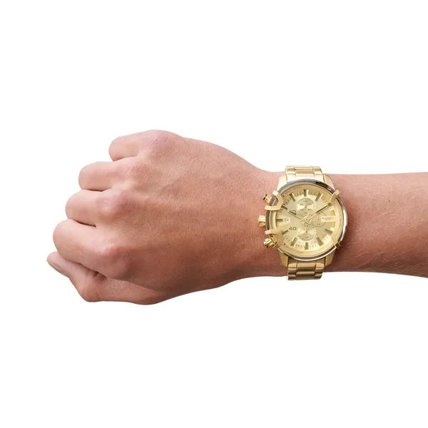 Diesel Griffed férfi kronográf karóra, arany, 48 mm, acél