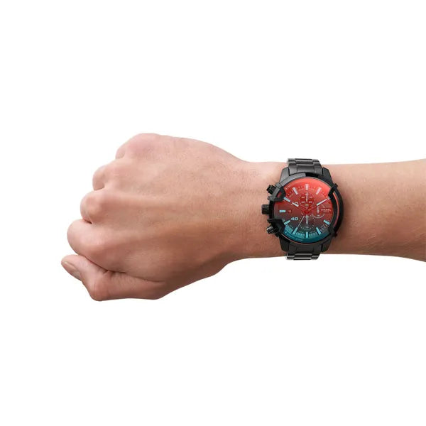Diesel Griffed DZ4578 férfi kronográf karóra, fekete acél 48 mm