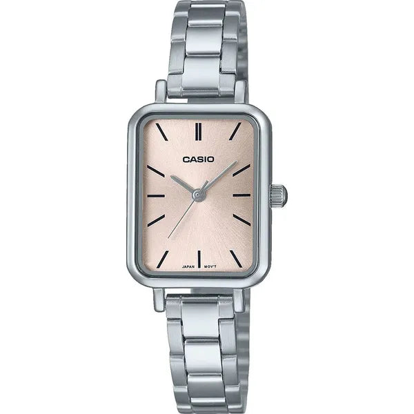 Casio LTP-V009D-4E női karóra, acél szíj, rózsaszín gyöngyház számlap, WR30