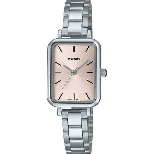 Casio LTP-V009D-4E női karóra, acél szíj, rózsaszín gyöngyház számlap, WR30