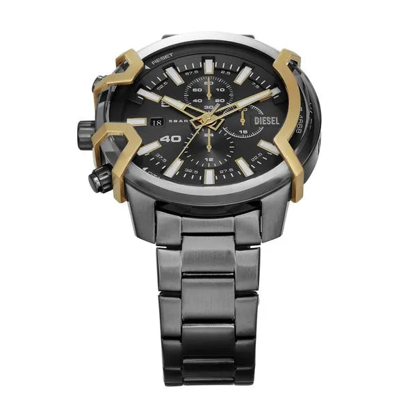 Diesel Griffed DZ4668 férfi kronográf karóra, szürke acél, 48 mm