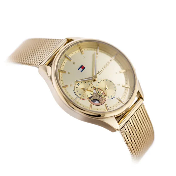 Tommy Hilfiger 1782417 Quinn női karóra arany nemesacél, dátumkijelzős, 38 mm