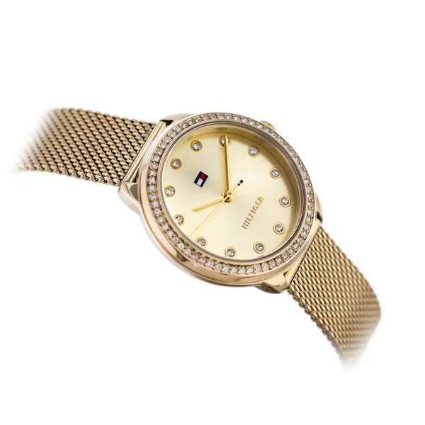 Tommy Hilfiger 1782699 Demi női arany acél karóra, 33 mm, cirkónia