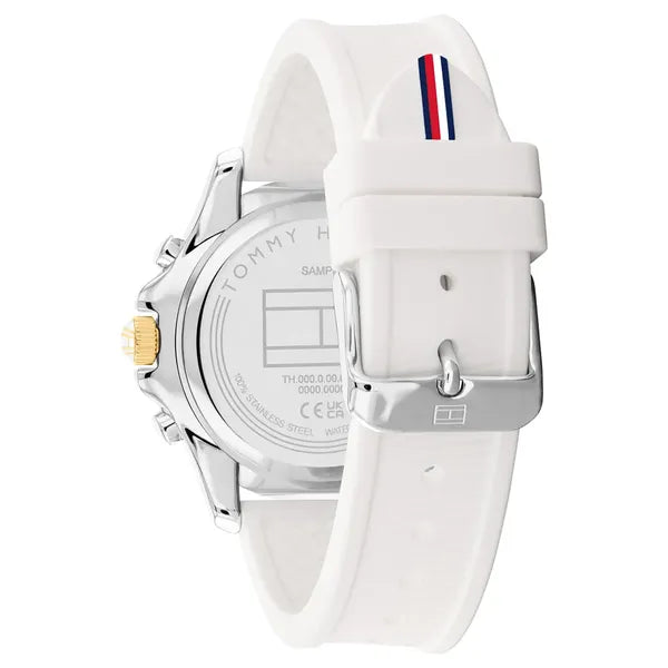 Tommy Hilfiger Brooklyn női karóra, fehér szilikon szíj, 41 mm, 5 ATM