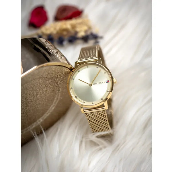 Tommy Hilfiger Pippa 1782728 női karóra, arany nemesacél, 35 mm