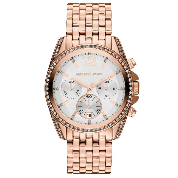 Michael Kors Pressley MK5836 női karóra, rózsaarany kronográf WR100