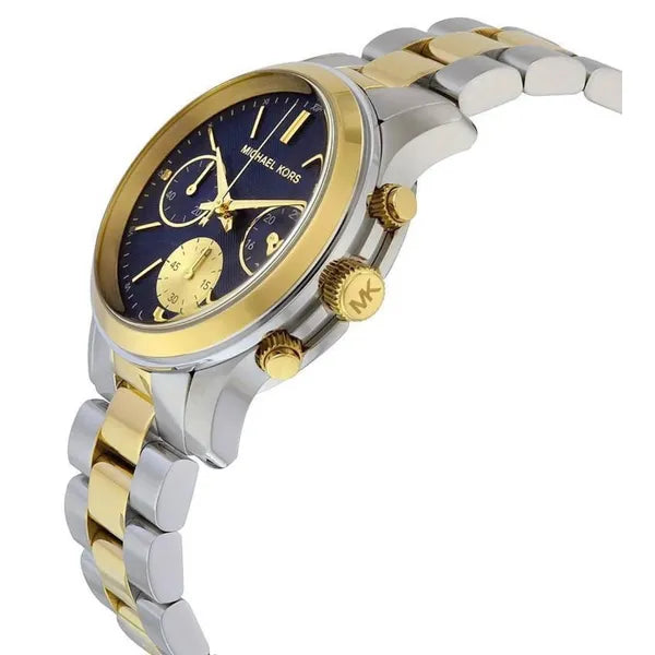Michael Kors MK6165 Runway női karóra, kék számlap, acél/arany, 38 mm