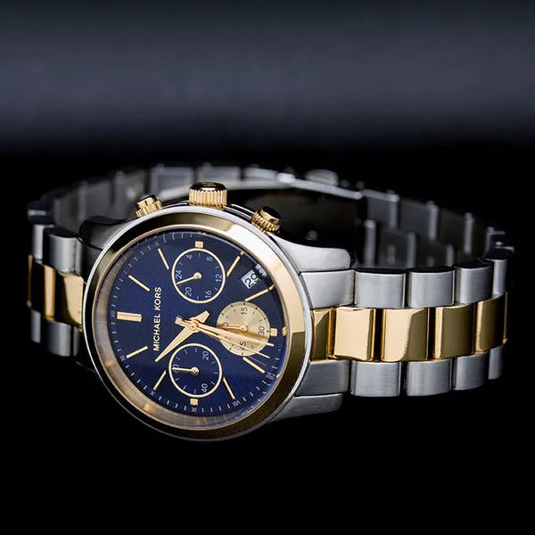 Michael Kors MK6165 Runway női karóra, kék számlap, acél/arany, 38 mm