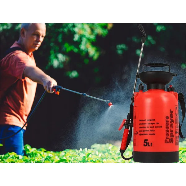 Kerti kézi nyomáspermetező 5 l – 58 cm lándzsával, vállpánttal