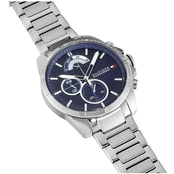 Tommy Hilfiger Decker férfi karóra – nemesacél, kék számlap, WR50