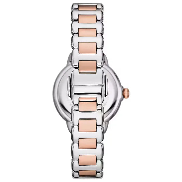Emporio Armani női karóra, 32 mm, gyöngyház számlap, rózsaarany-ezüst