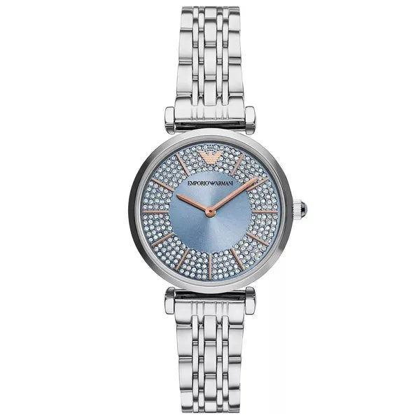 Emporio Armani Gianni T-Bar AR11594 női karóra, rozsdamentes acél, kék számlap