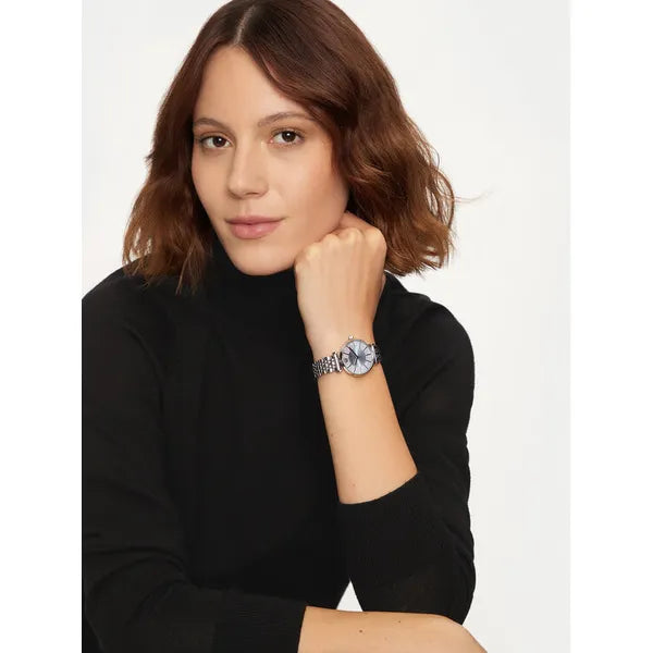 Emporio Armani Gianni T-Bar AR11594 női karóra, rozsdamentes acél, kék számlap