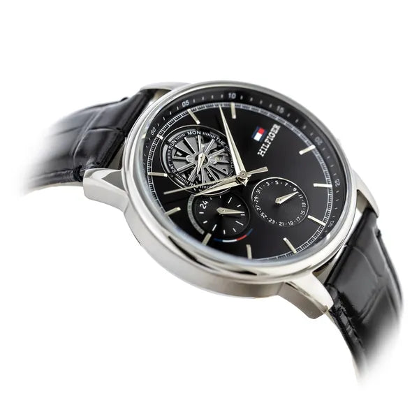 Tommy Hilfiger 1710605 férfi karóra, kvarc, bőrszíj, 44 mm, WR50