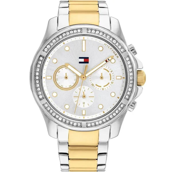 Tommy Hilfiger 1782615 Brooklyn női karóra, ezüst-arany acél, 41 mm, WR50