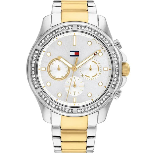 Tommy Hilfiger 1782615 Brooklyn női karóra, ezüst-arany acél, 41 mm, WR50