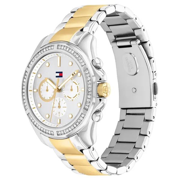 Tommy Hilfiger 1782615 Brooklyn női karóra, ezüst-arany acél, 41 mm, WR50
