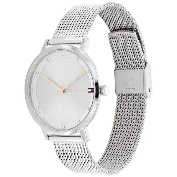 Tommy Hilfiger Pippa női karóra, ezüst/rozéarany, 35 mm, WR30
