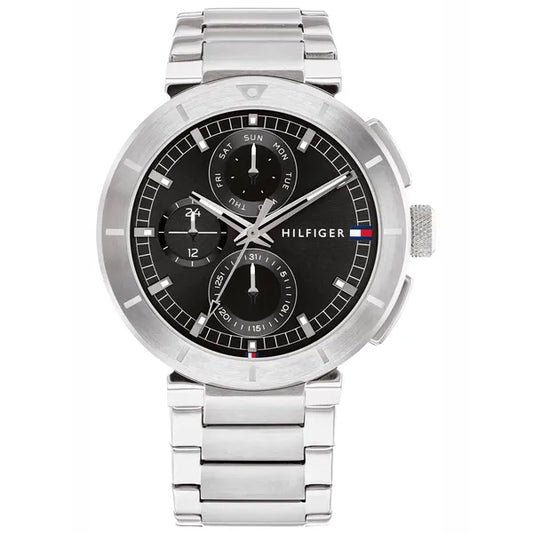 Tommy Hilfiger Lorenzo 1792116 férfi karóra, 44 mm, fekete számlap, acél