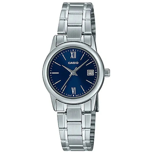 Casio női karóra LTP-V002D-2B3UDF, rozsdamentes acél, dátum, WR30