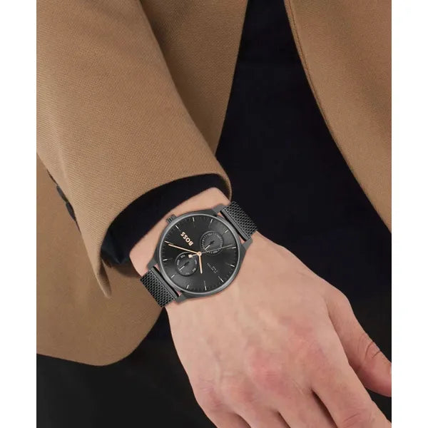 Hugo Boss Tyler 1514105 férfi karóra, fekete acél, WR50