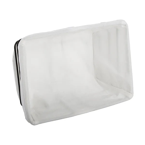 Loft fém drót tárolókosár levehető textil betéttel, 24×17×10 cm