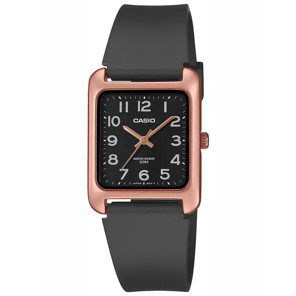 Casio MTP-B175-5B uniszex karóra, rózsaarany téglalap tok, WR50