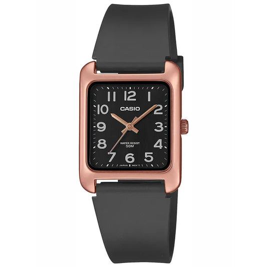 Casio MTP-B175-5B uniszex karóra, rózsaarany téglalap tok, WR50