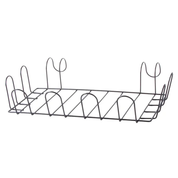 Fém függő konyhai kosár 46×31×9,5 cm radiátorra/pultra akasztható fekete/fehér